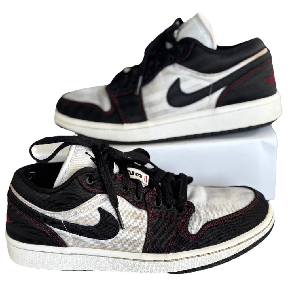 Nike Air Jordan 1 Low SE Utility White Black Gym Red DD9337-106 Mens Size 8